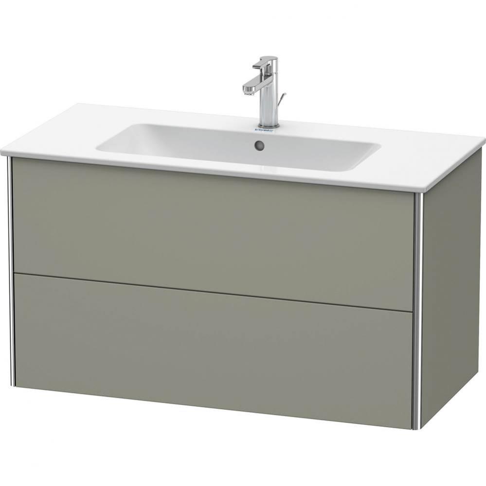 Duravit XSquare Two Drawer Wall-Mount Vanity Unit Stone Gray