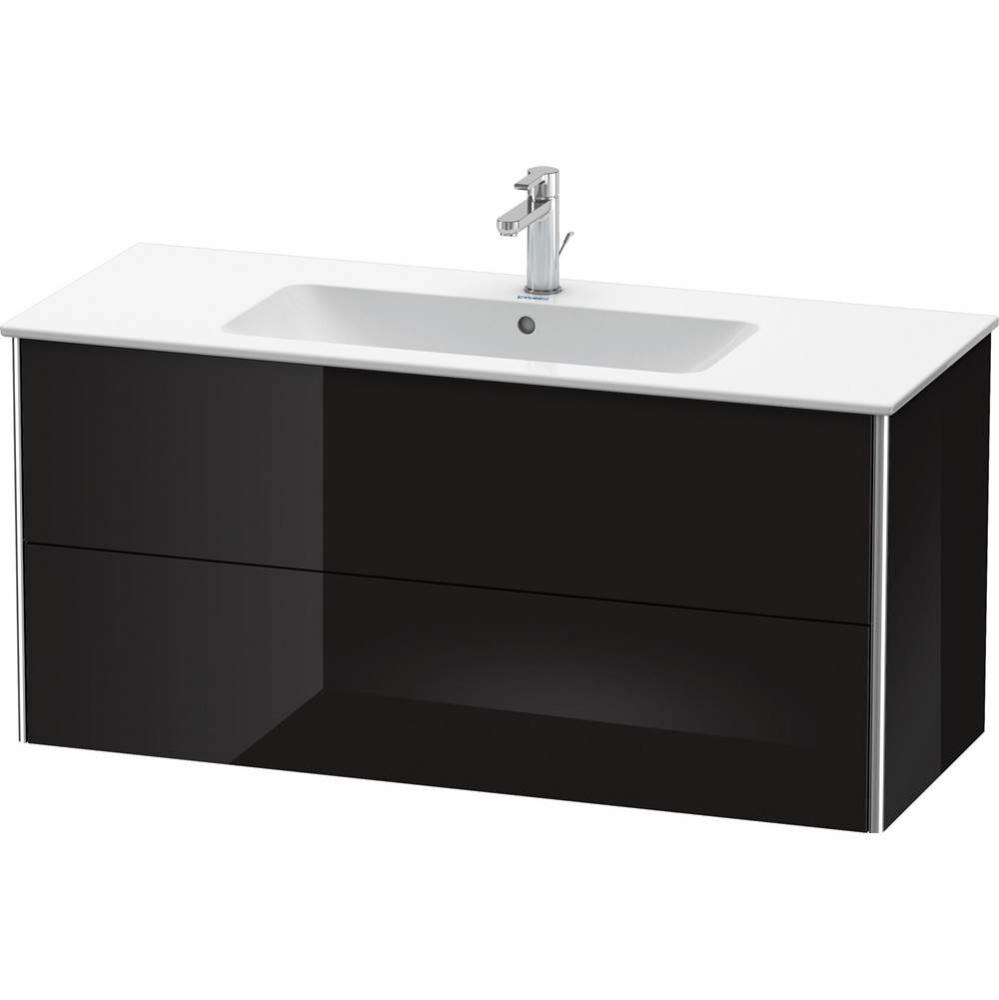 Duravit XSquare Two Drawer Wall-Mount Vanity Unit Black