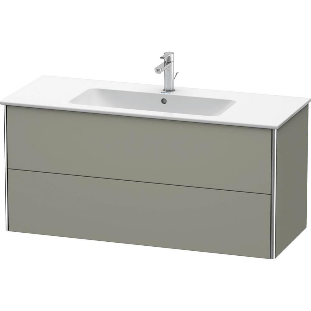 Duravit XSquare Two Drawer Wall-Mount Vanity Unit Stone Gray