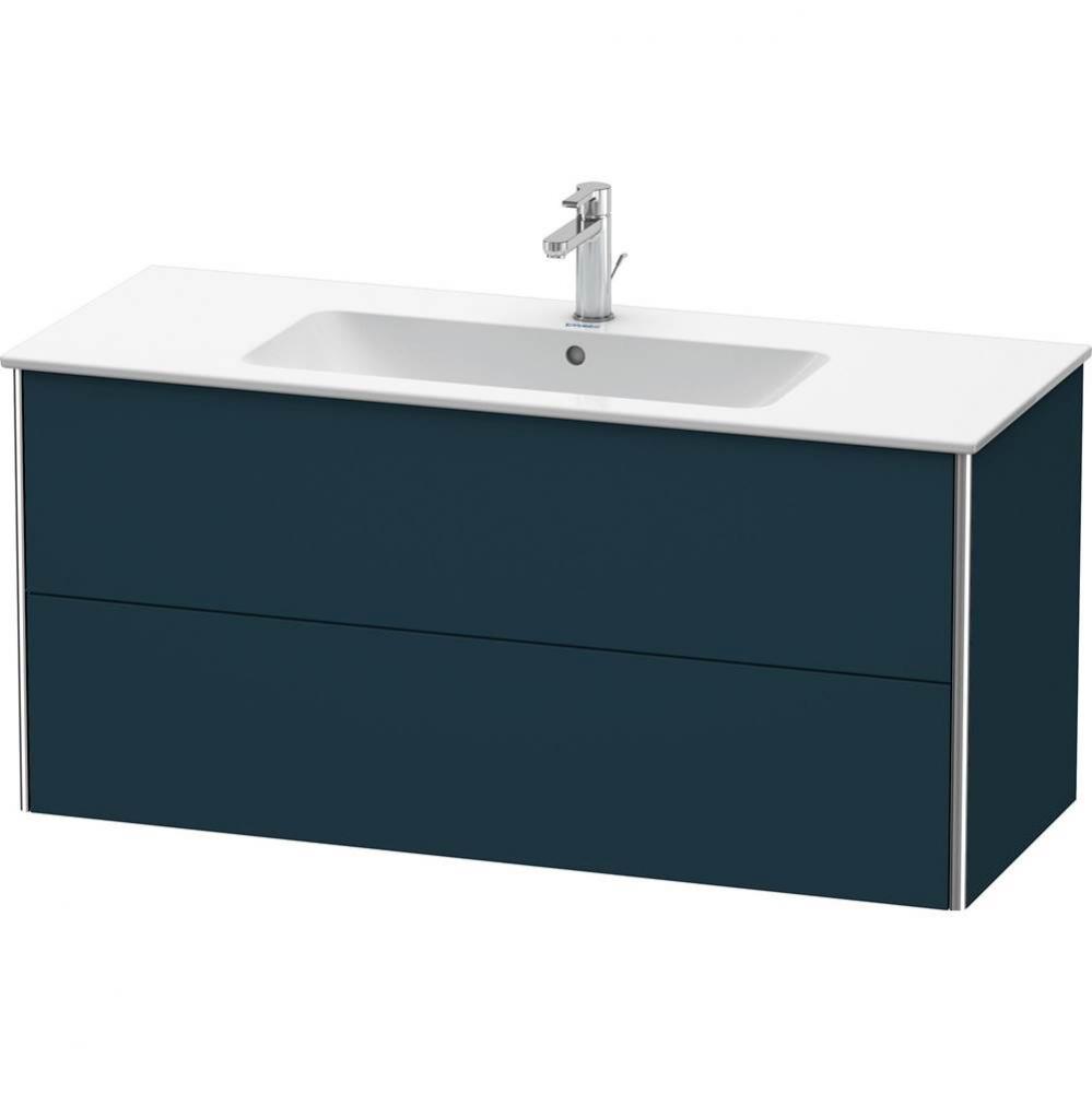 Duravit XSquare Two Drawer Wall-Mount Vanity Unit Midnight Blue