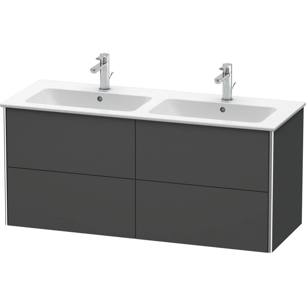 Duravit XSquare Four Drawer Wall-Mount Vanity Unit Graphite