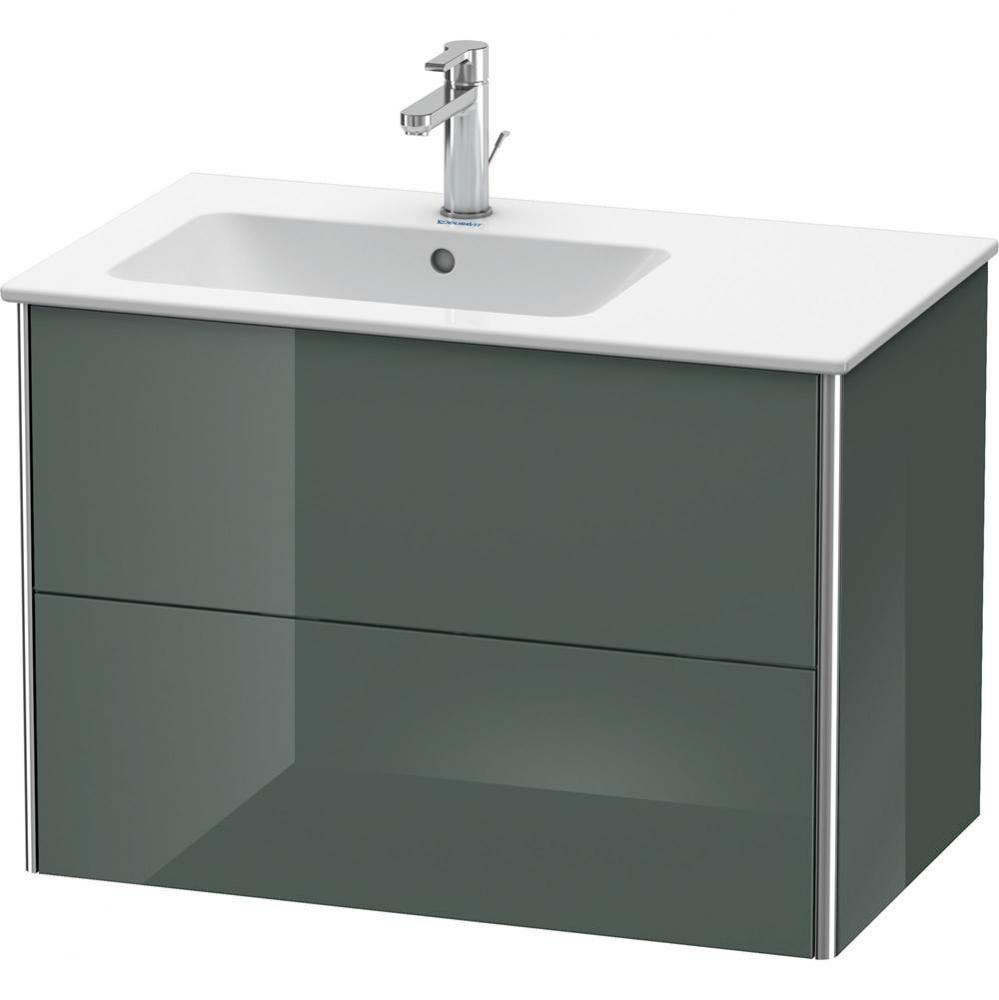 Duravit XSquare Two Drawer Wall-Mount Vanity Unit Dolomite Gray