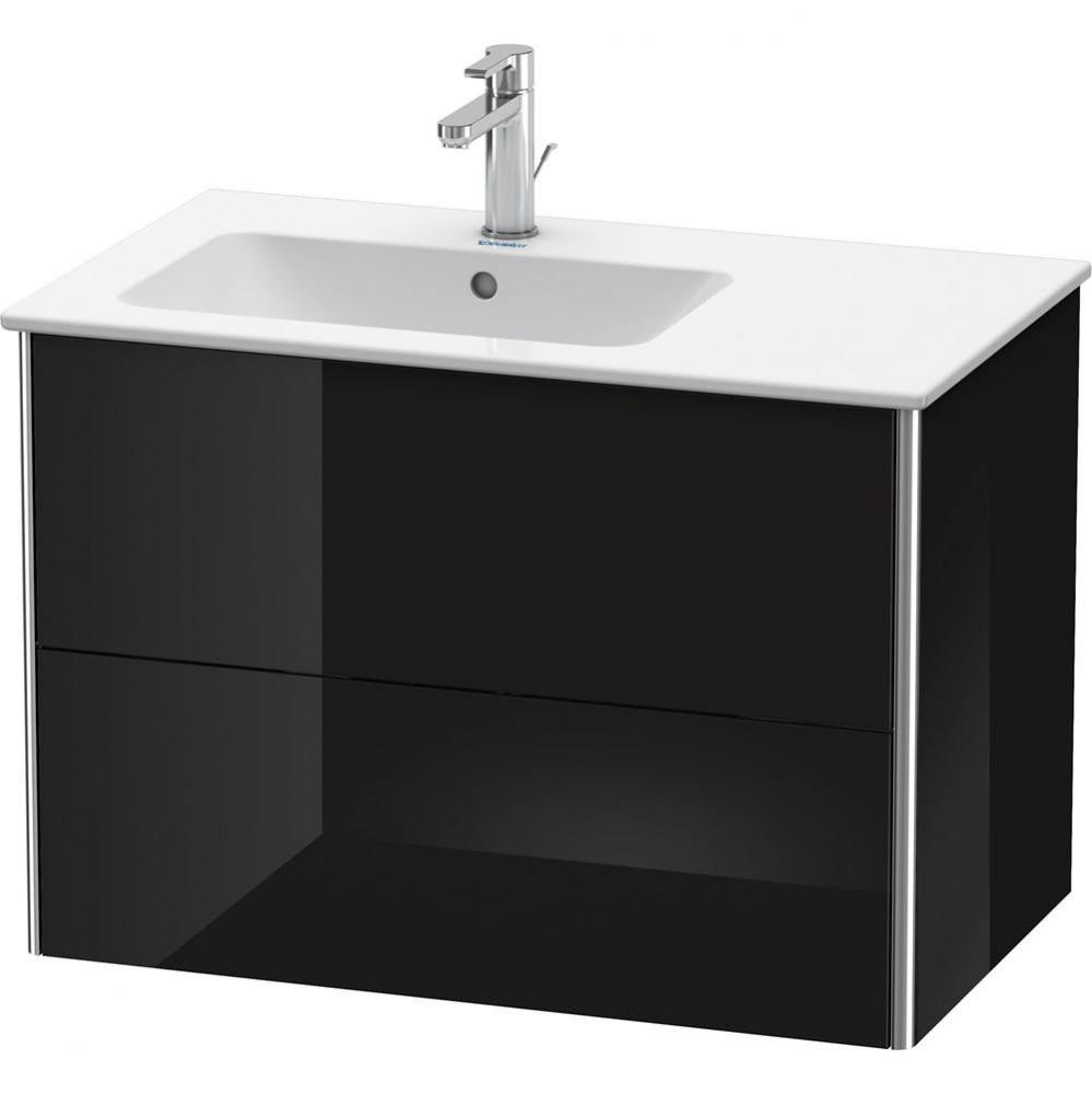 Duravit XSquare Two Drawer Wall-Mount Vanity Unit Black