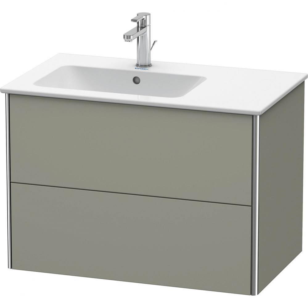 Duravit XSquare Two Drawer Wall-Mount Vanity Unit Stone Gray