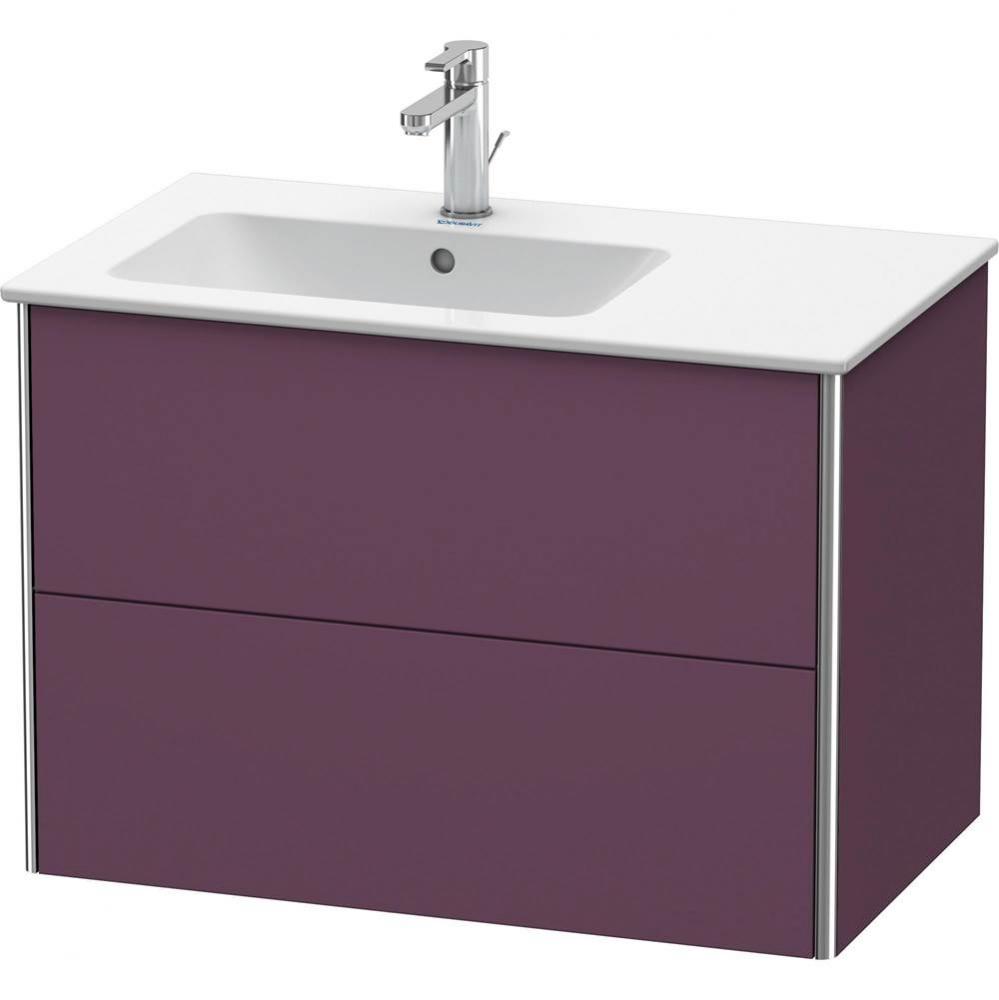 Duravit XSquare Two Drawer Wall-Mount Vanity Unit Aubergine