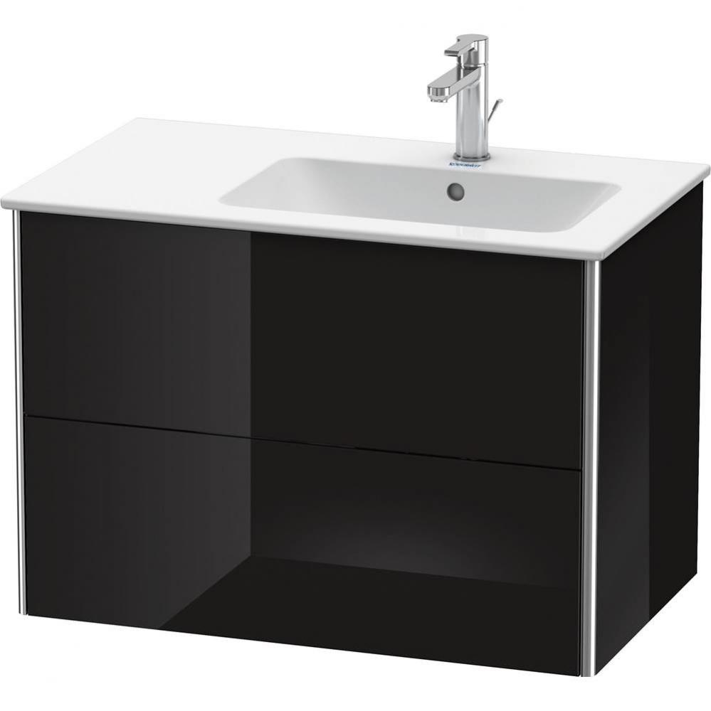 Duravit XSquare Two Drawer Wall-Mount Vanity Unit Black