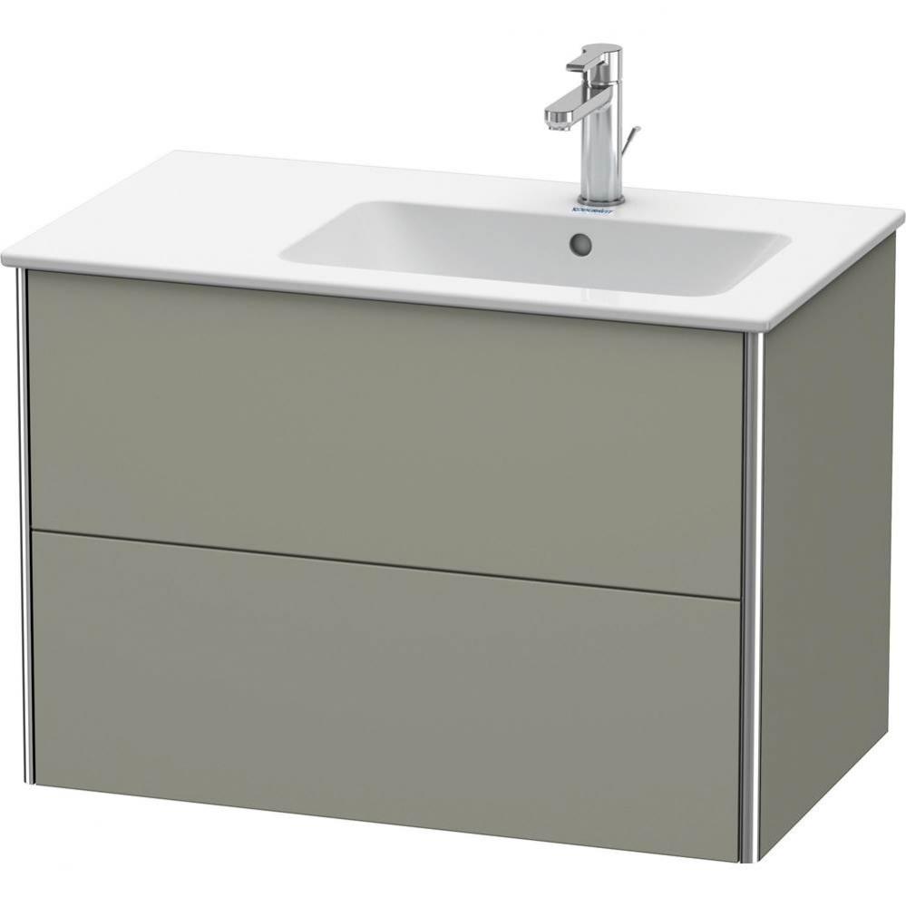 Duravit XSquare Two Drawer Wall-Mount Vanity Unit Stone Gray