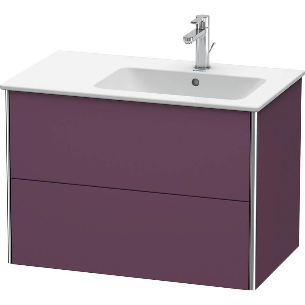 Duravit XSquare Two Drawer Wall-Mount Vanity Unit Aubergine