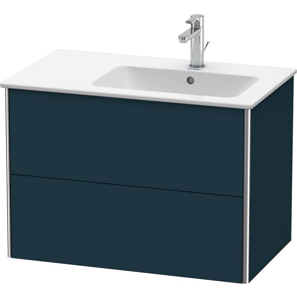 Duravit XSquare Two Drawer Wall-Mount Vanity Unit Midnight Blue