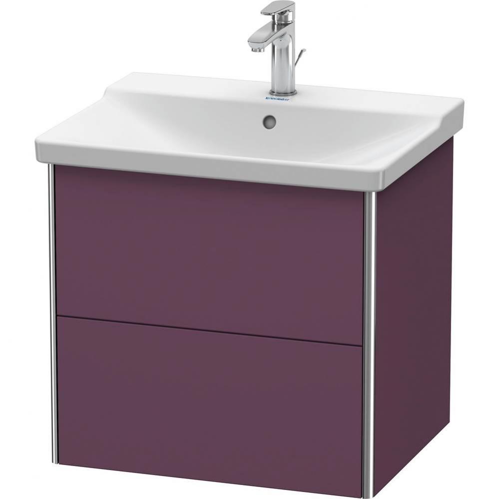 Duravit XSquare Vanity Unit Wall-Mounted  Aubergine Satin Matte