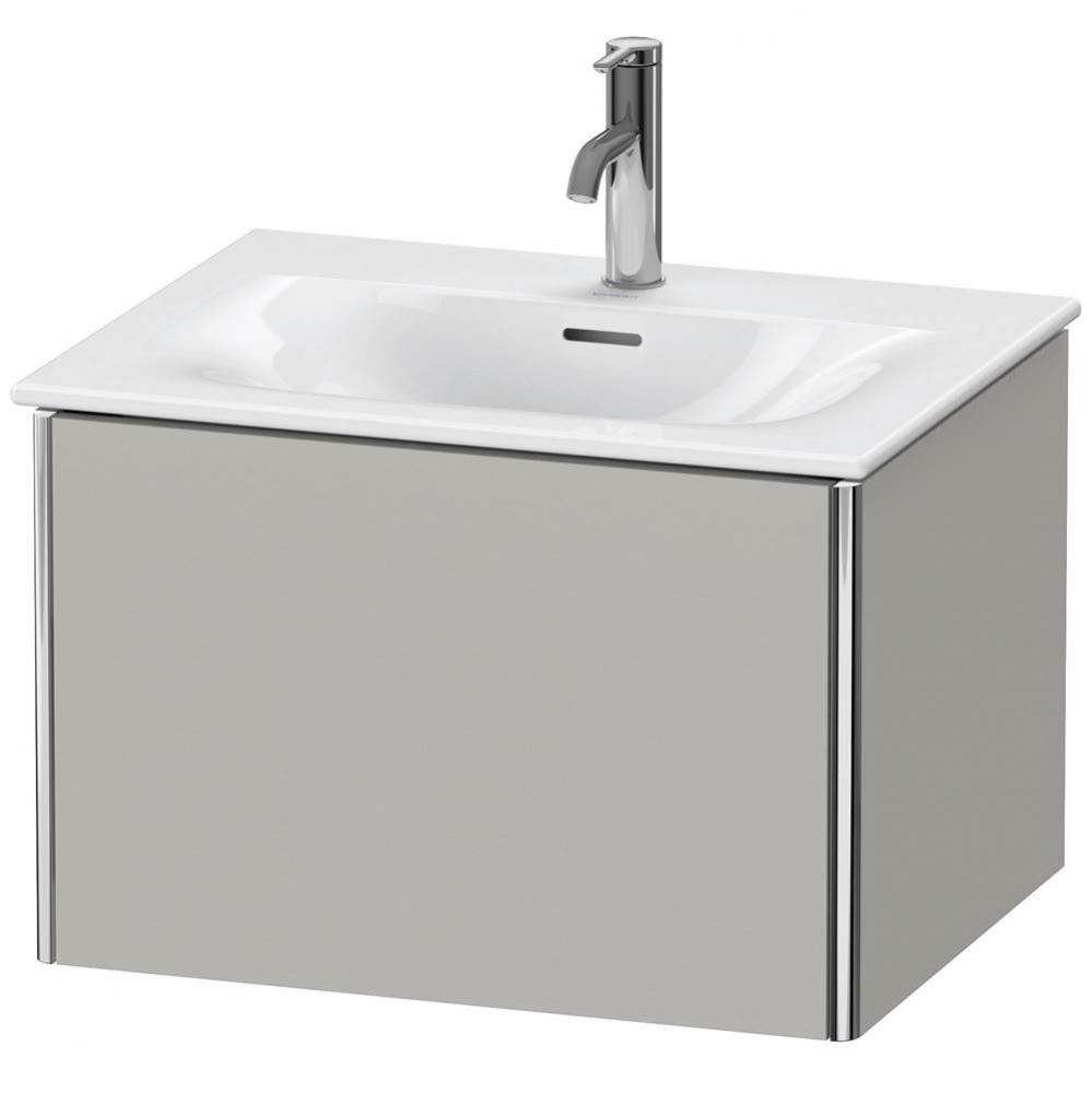 Duravit XSquare One Drawer Wall-Mount Vanity Unit Concrete Gray