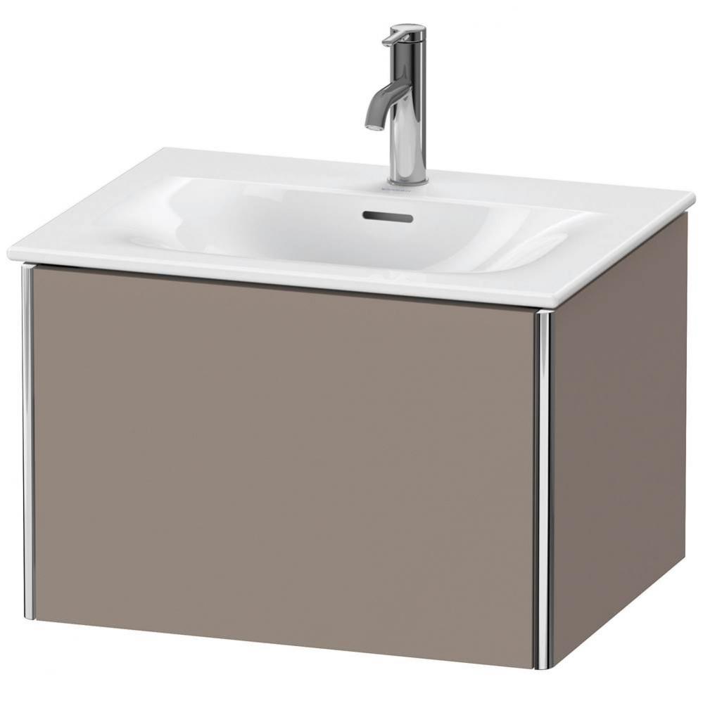 Duravit XSquare One Drawer Wall-Mount Vanity Unit Basalt