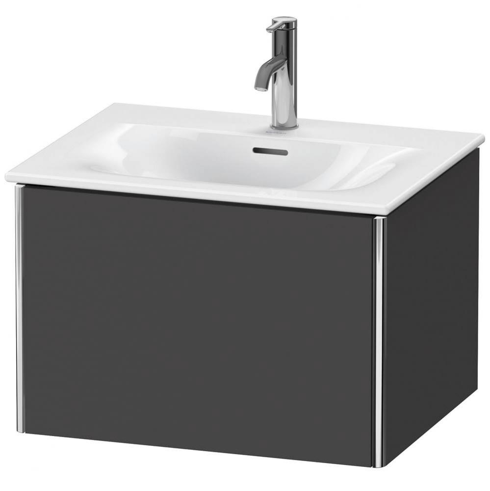 Duravit XSquare One Drawer Wall-Mount Vanity Unit Graphite