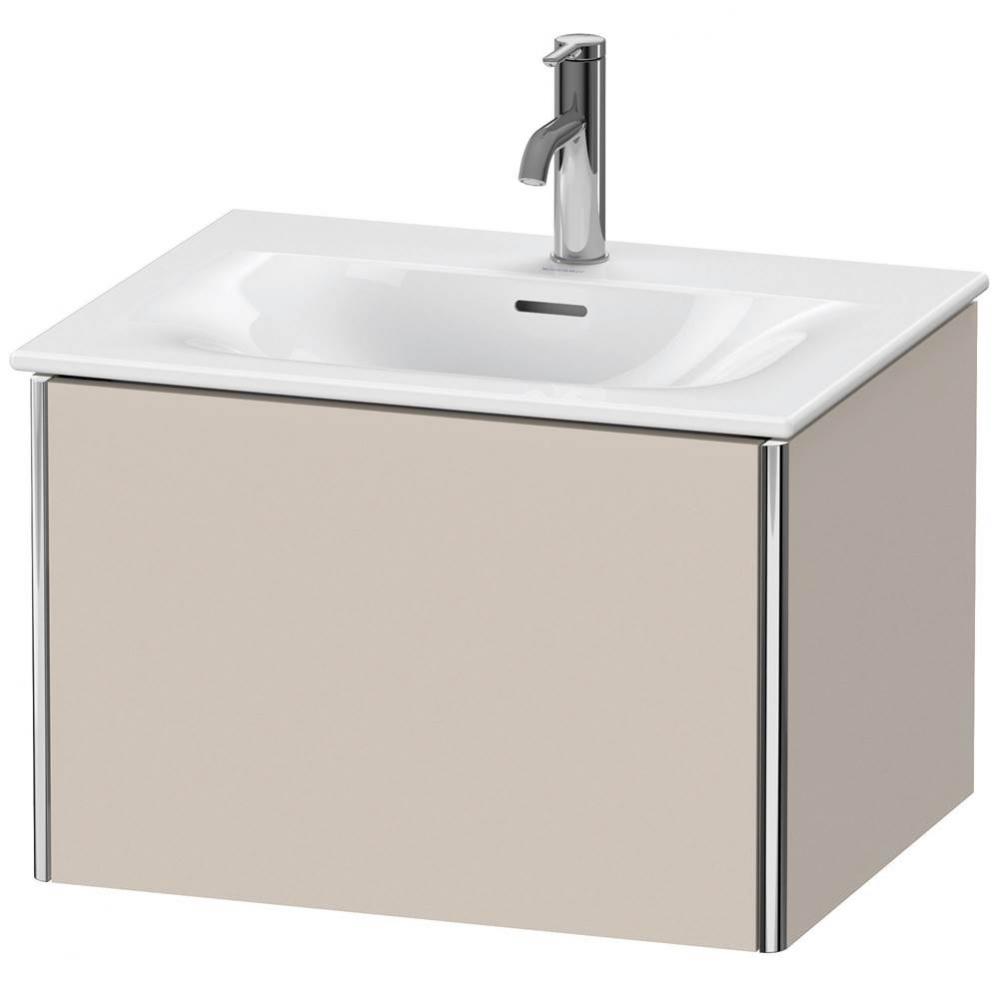 Duravit XSquare One Drawer Wall-Mount Vanity Unit Taupe