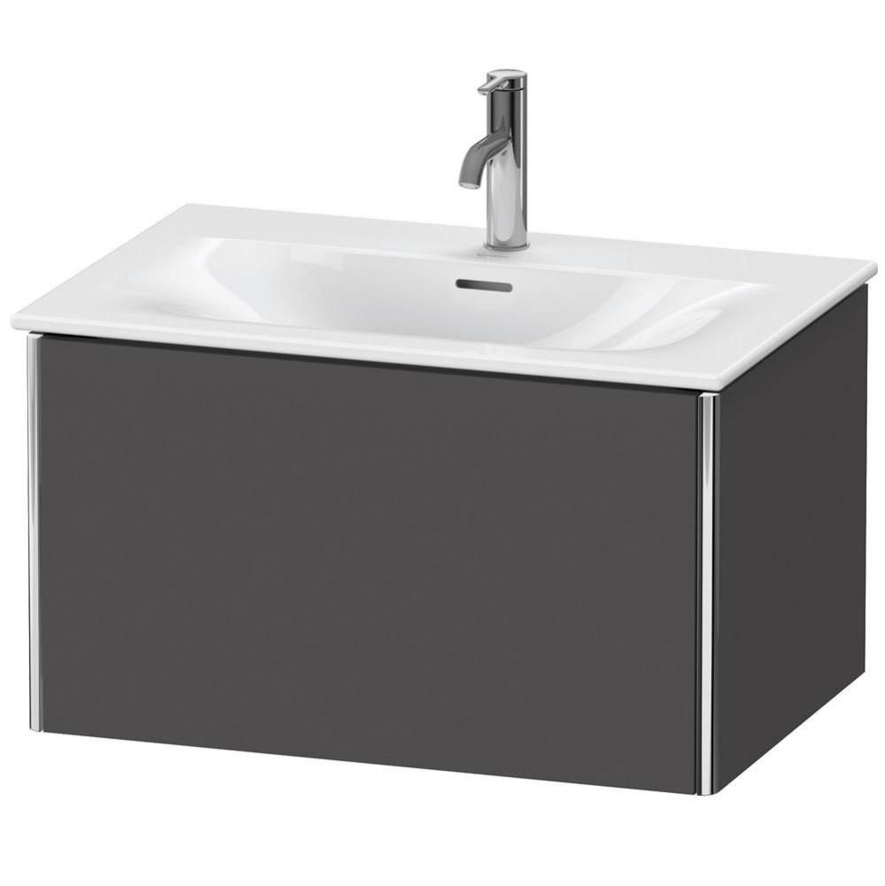 Duravit XSquare One Drawer Wall-Mount Vanity Unit Graphite