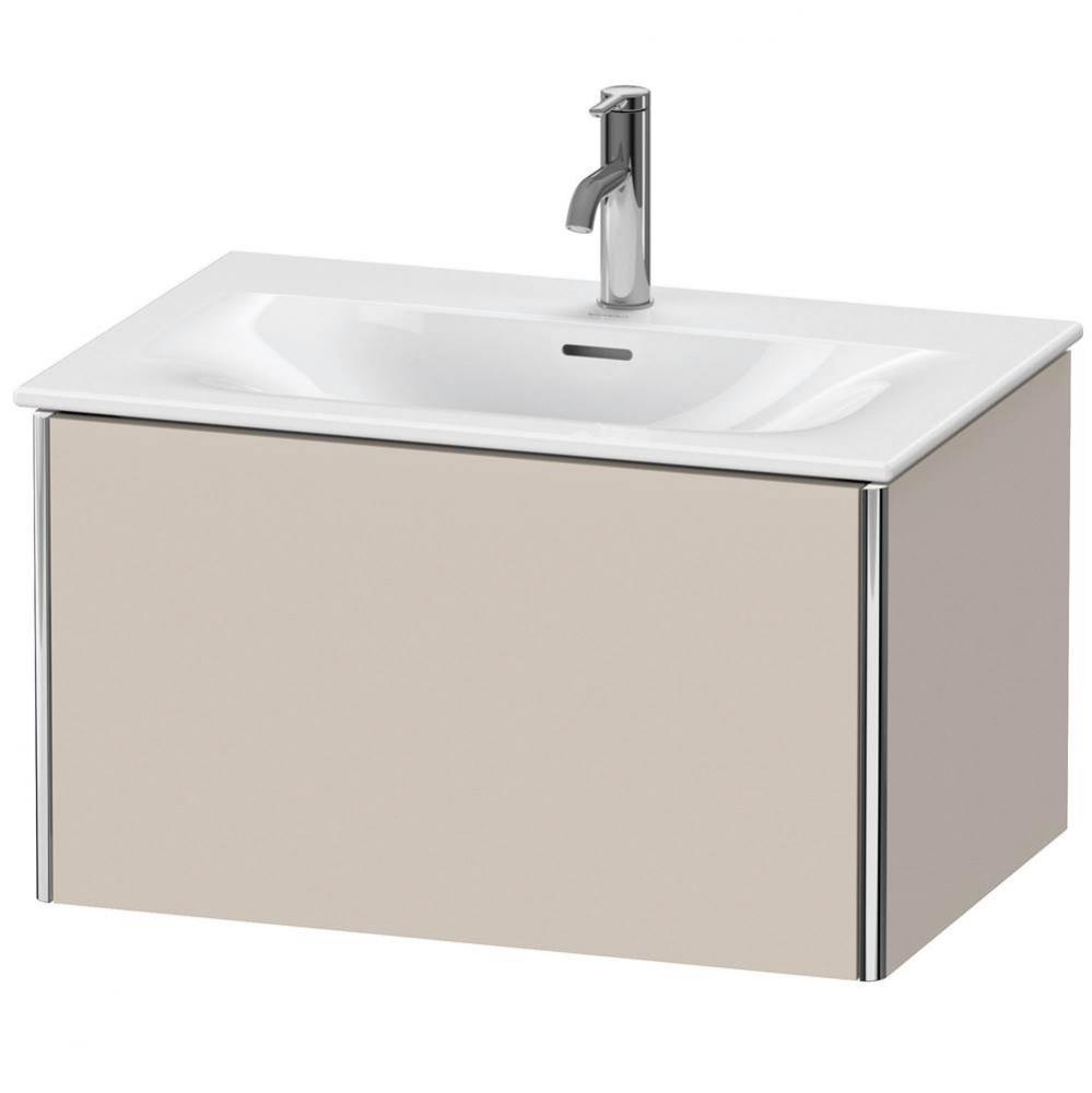 Duravit XSquare One Drawer Wall-Mount Vanity Unit Taupe