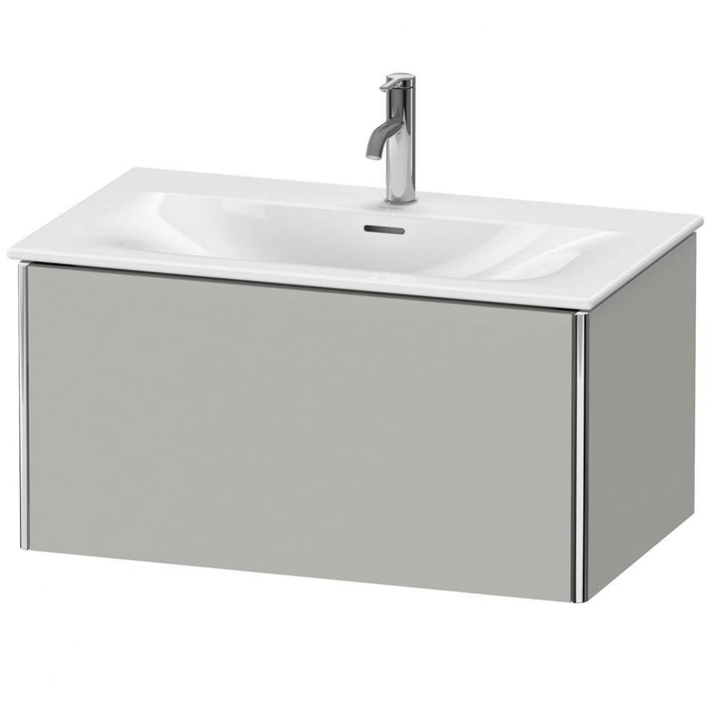 Duravit XSquare One Drawer Wall-Mount Vanity Unit Concrete Gray