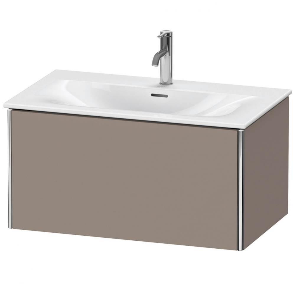 Duravit XSquare One Drawer Wall-Mount Vanity Unit Basalt