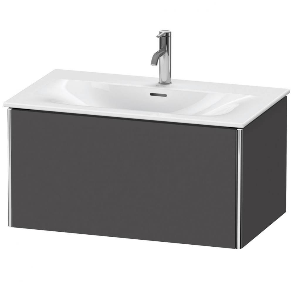 Duravit XSquare One Drawer Wall-Mount Vanity Unit Graphite