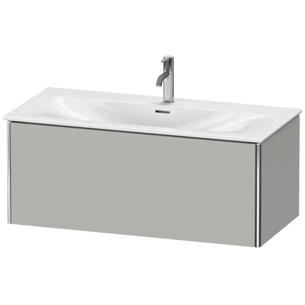 Duravit XSquare One Drawer Wall-Mount Vanity Unit Concrete Gray