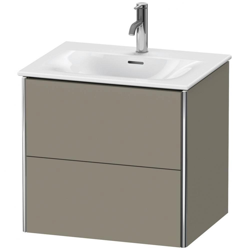 Duravit XSquare Two Drawer Wall-Mount Vanity Unit Stone Gray