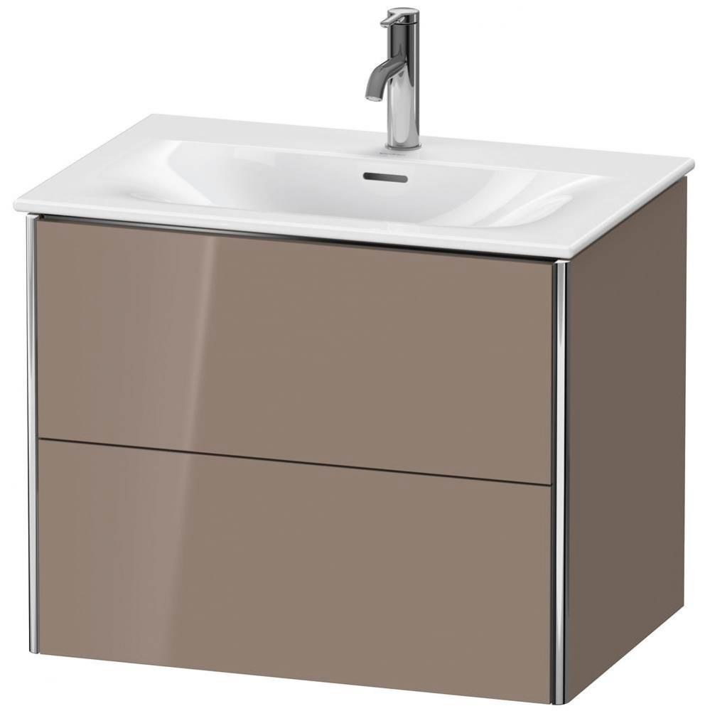 Duravit XSquare Two Drawer Wall-Mount Vanity Unit Cappuccino