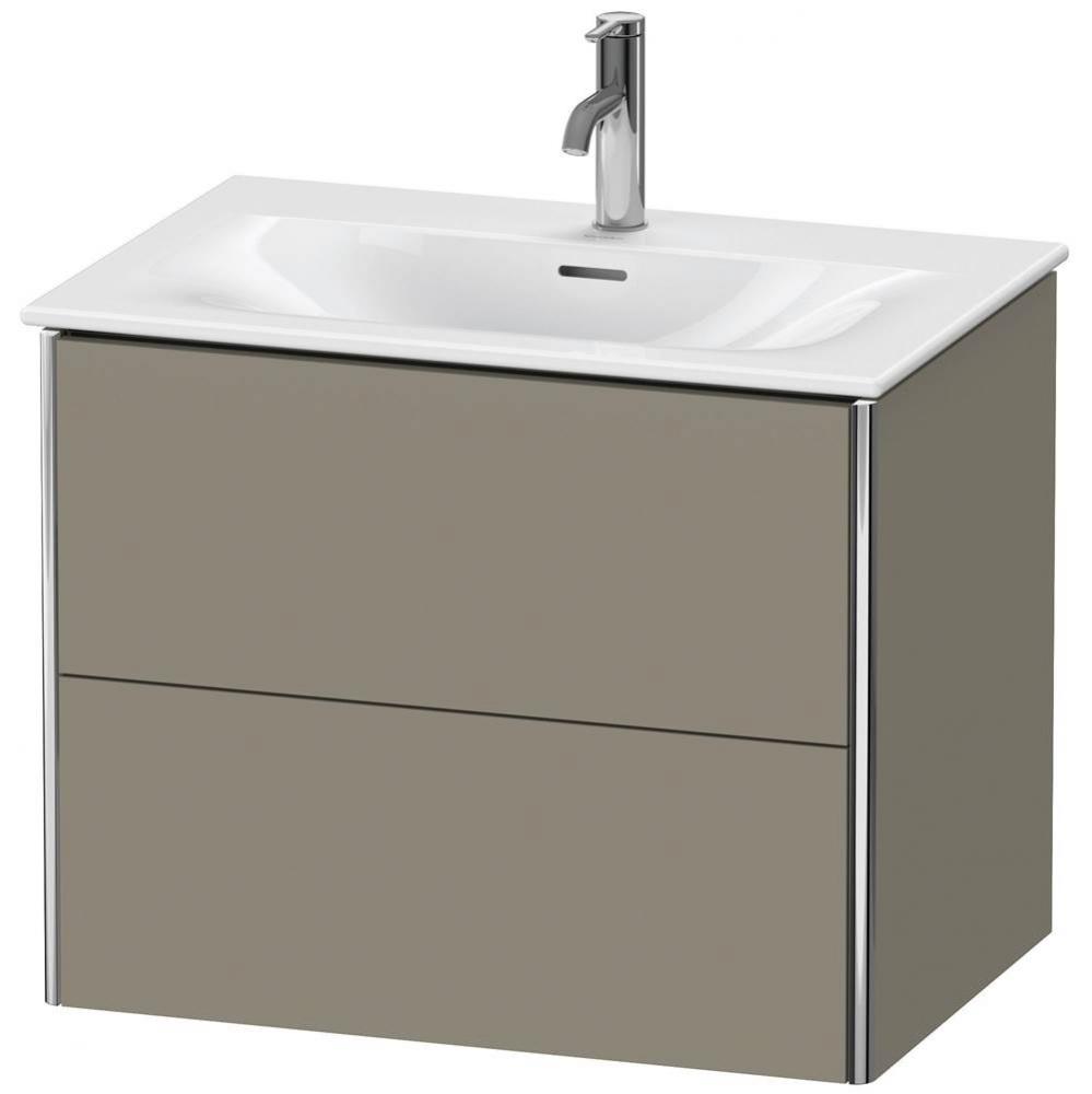 Duravit XSquare Two Drawer Wall-Mount Vanity Unit Stone Gray