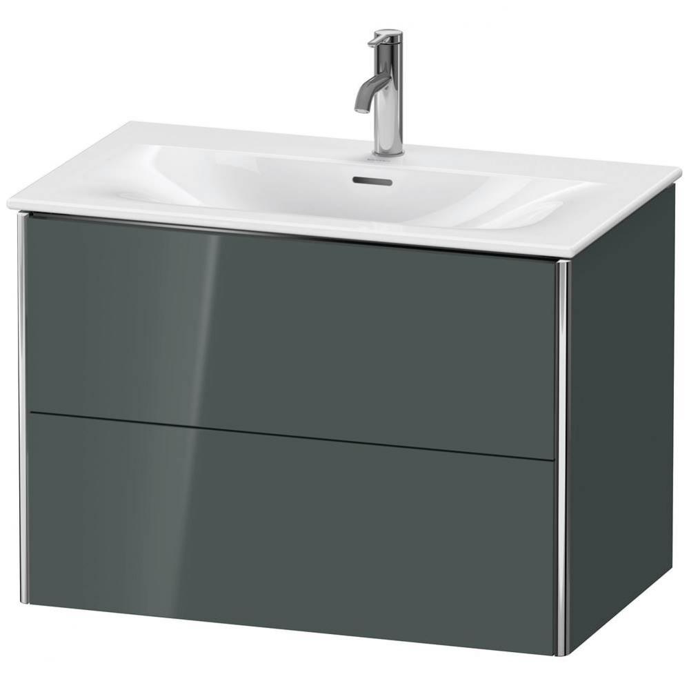 Duravit XSquare Two Drawer Wall-Mount Vanity Unit Dolomite Gray