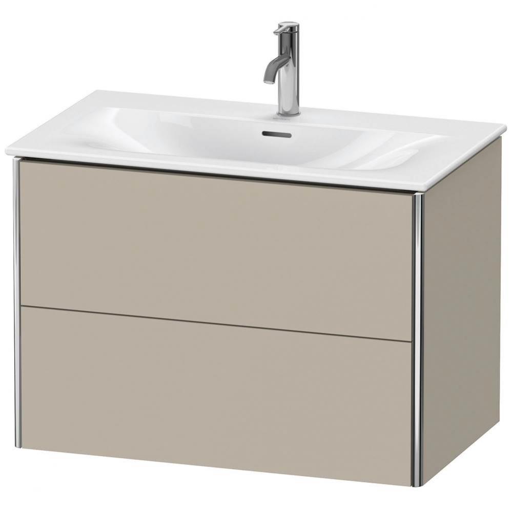 Duravit XSquare Two Drawer Wall-Mount Vanity Unit Taupe