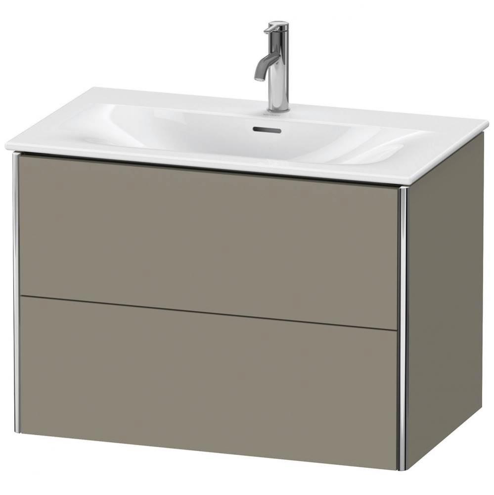 Duravit XSquare Two Drawer Wall-Mount Vanity Unit Stone Gray