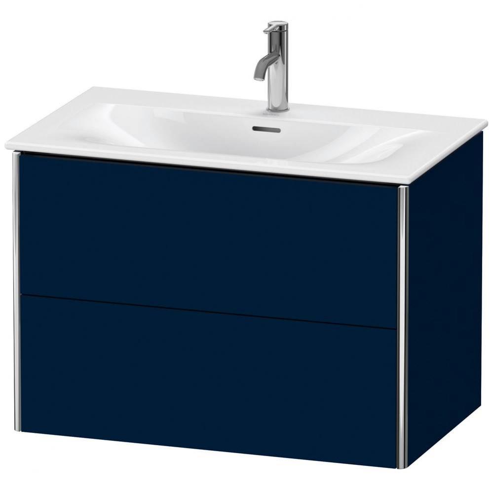 Duravit XSquare Two Drawer Wall-Mount Vanity Unit Midnight Blue