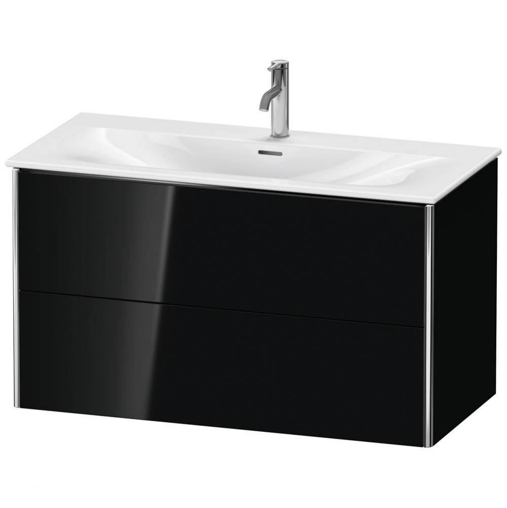 Duravit XSquare Two Drawer Wall-Mount Vanity Unit Black