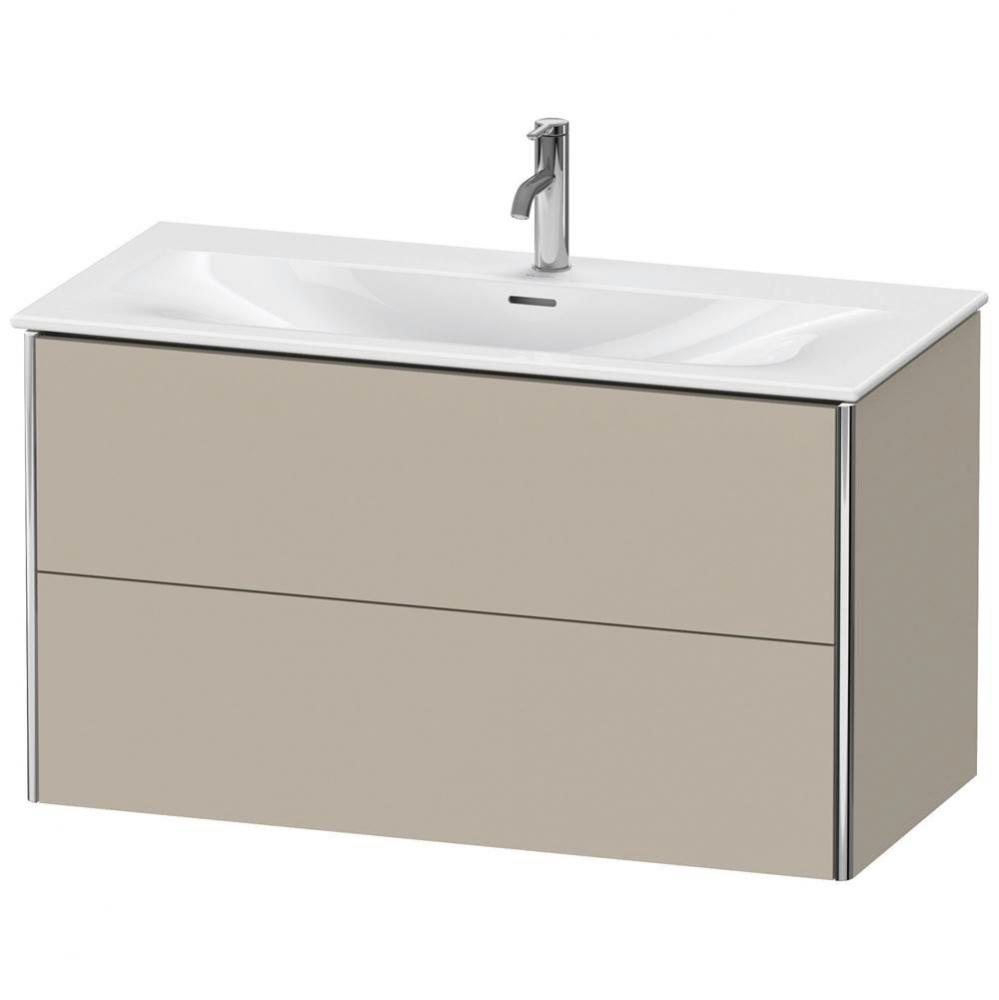 Duravit XSquare Two Drawer Wall-Mount Vanity Unit Taupe