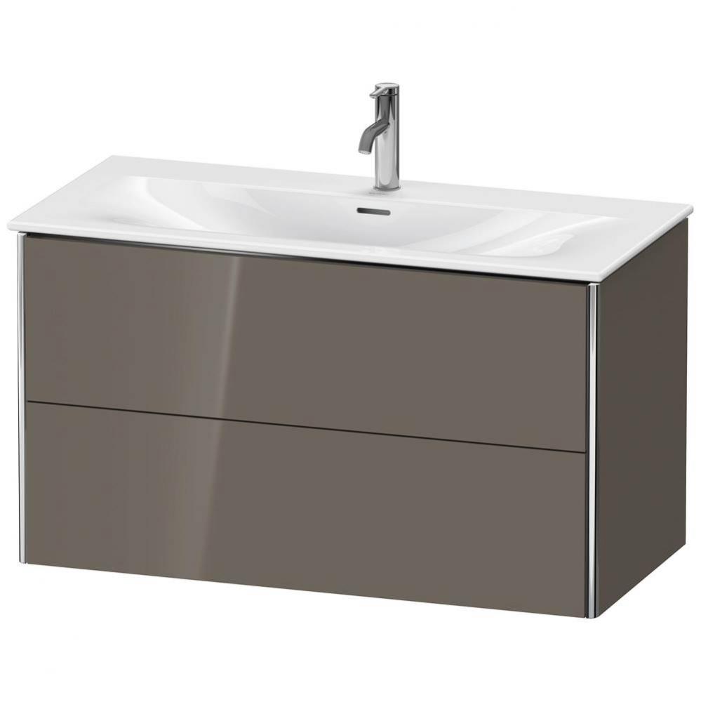 Duravit XSquare Two Drawer Wall-Mount Vanity Unit Flannel Gray