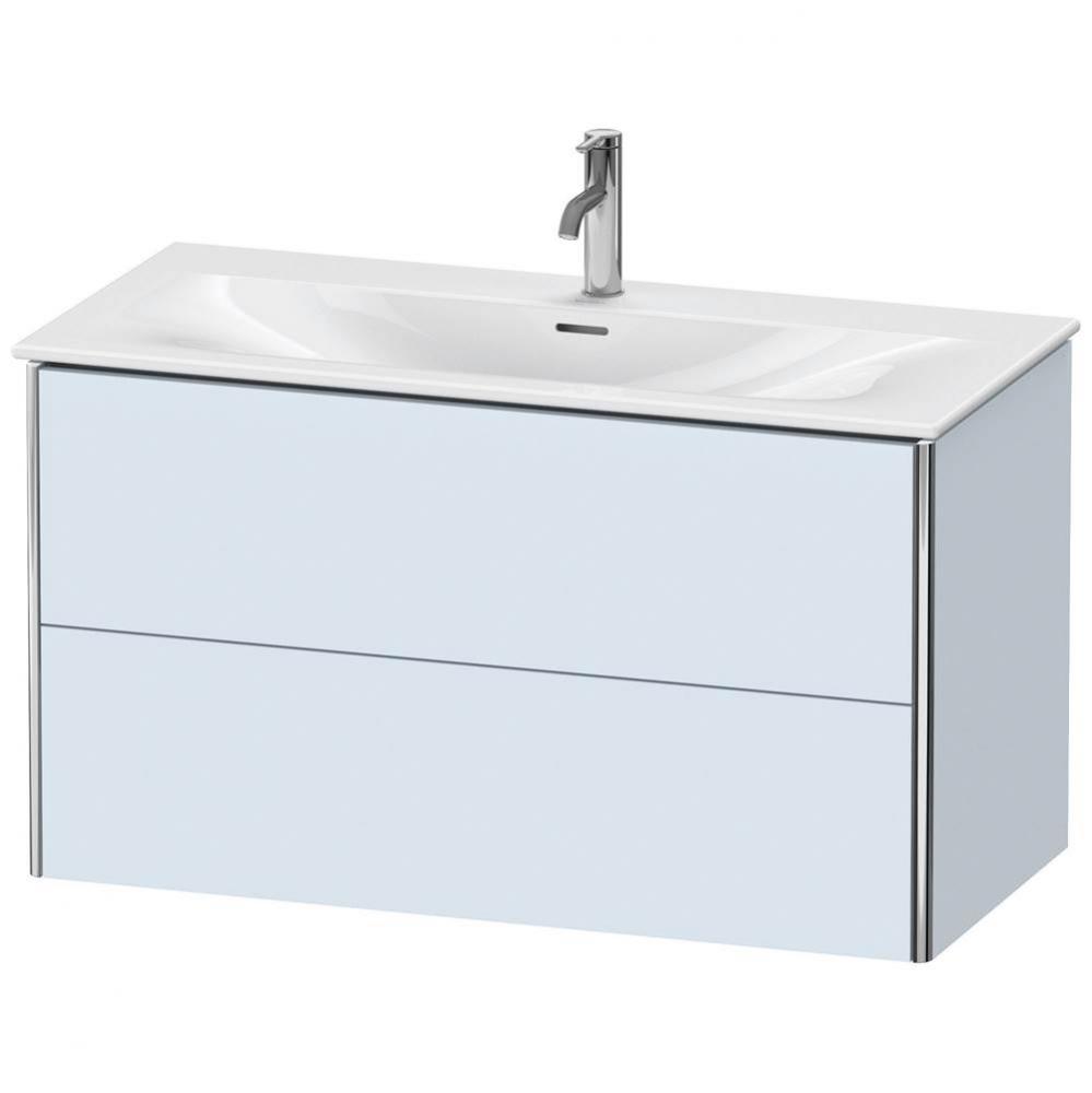 Duravit XSquare Two Drawer Wall-Mount Vanity Unit Light Blue