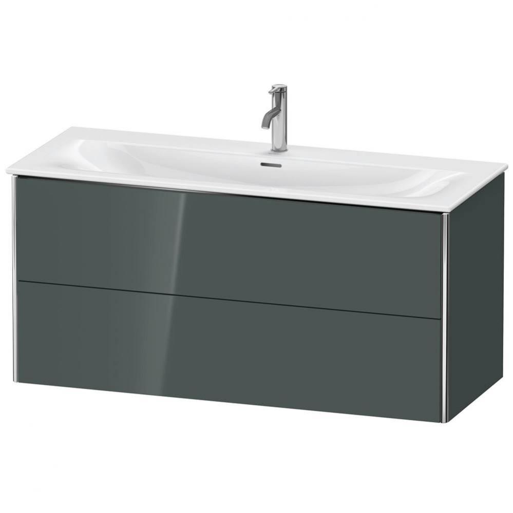 Duravit XSquare Two Drawer Wall-Mount Vanity Unit Dolomite Gray