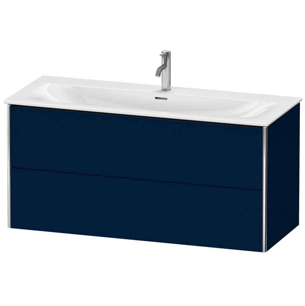 Duravit XSquare Two Drawer Wall-Mount Vanity Unit Midnight Blue