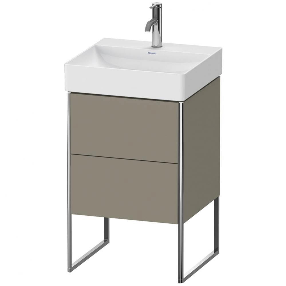 Duravit XSquare Two Drawer Floorstanding Vanity Unit Stone Gray