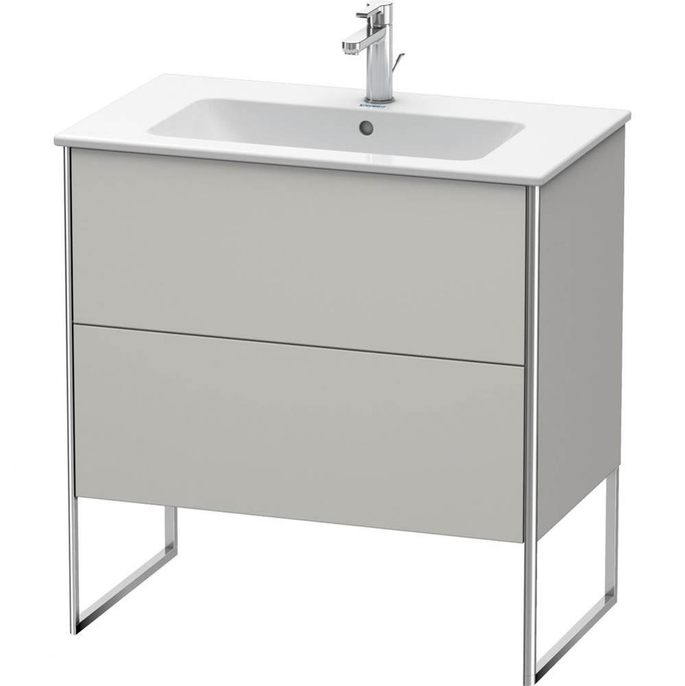 Duravit XSquare Two Drawer Floorstanding Vanity Unit Concrete Gray