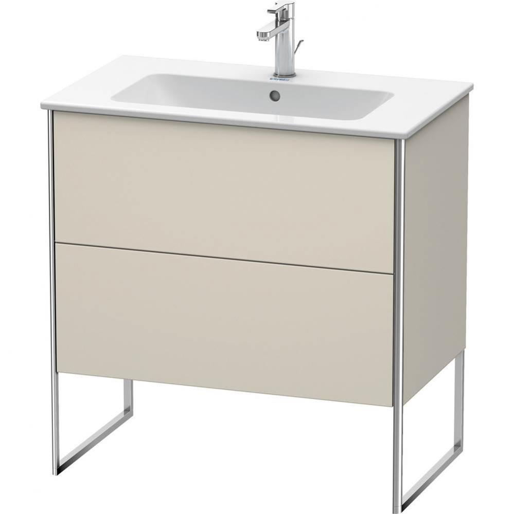 Duravit XSquare Two Drawer Floorstanding Vanity Unit Taupe