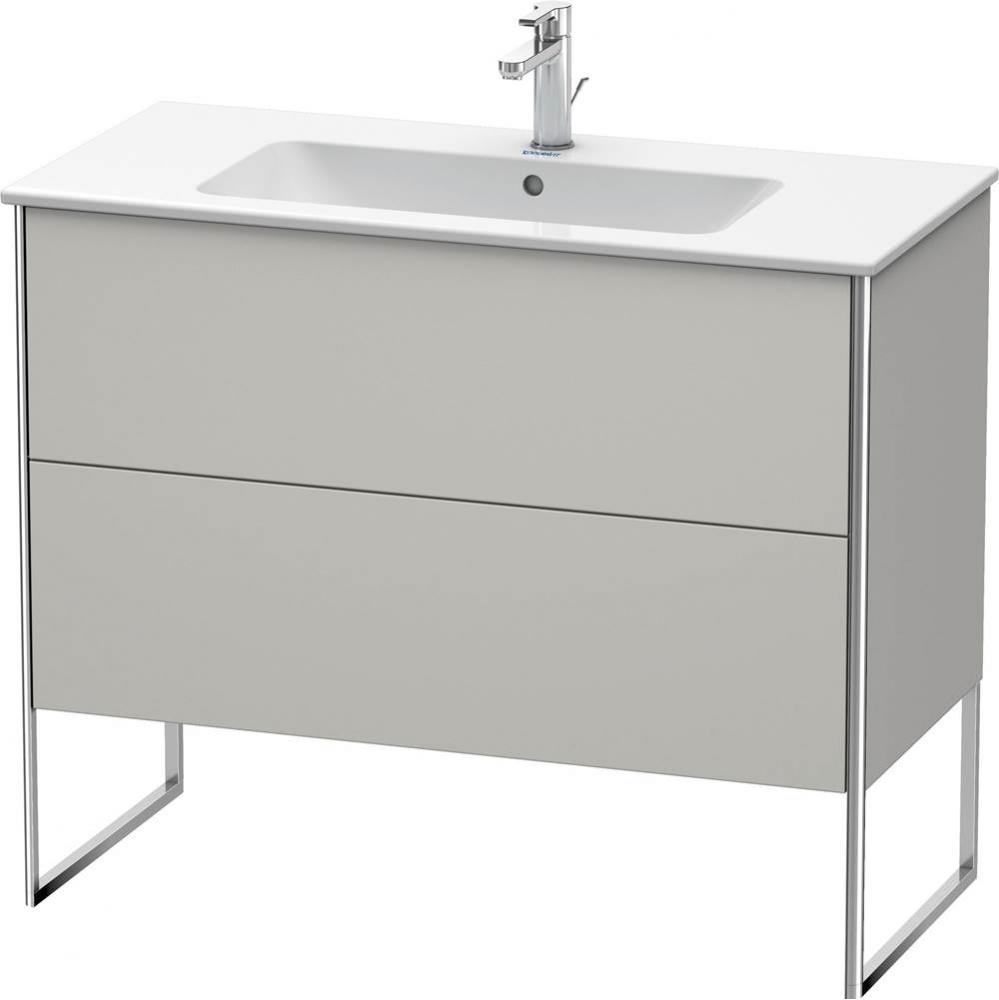 Duravit XSquare Two Drawer Floorstanding Vanity Unit Concrete Gray