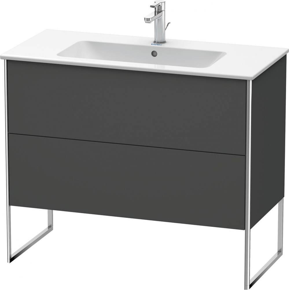 Duravit XSquare Two Drawer Floorstanding Vanity Unit Graphite