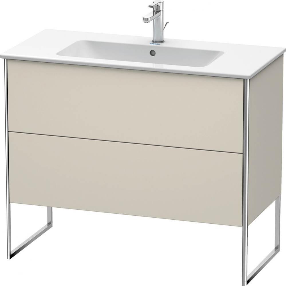 Duravit XSquare Two Drawer Floorstanding Vanity Unit Taupe