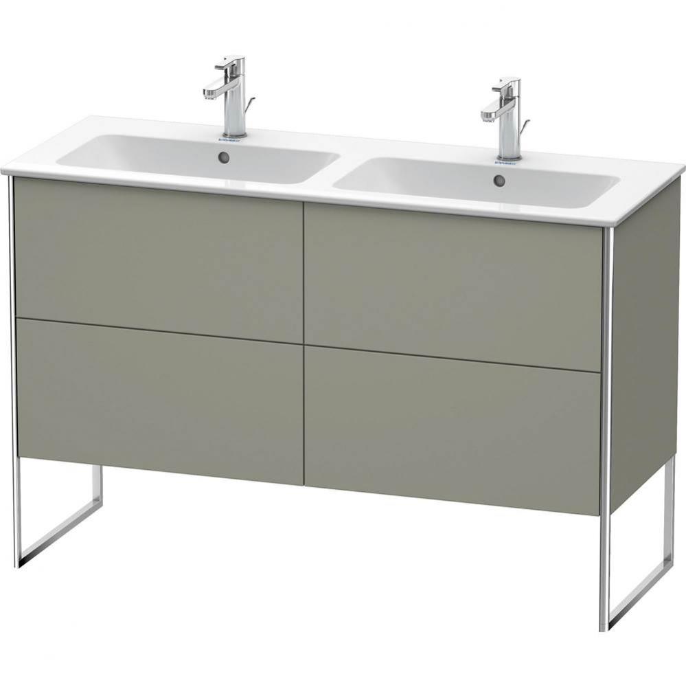 Duravit XSquare Two Drawer Floorstanding Vanity Unit Stone Gray