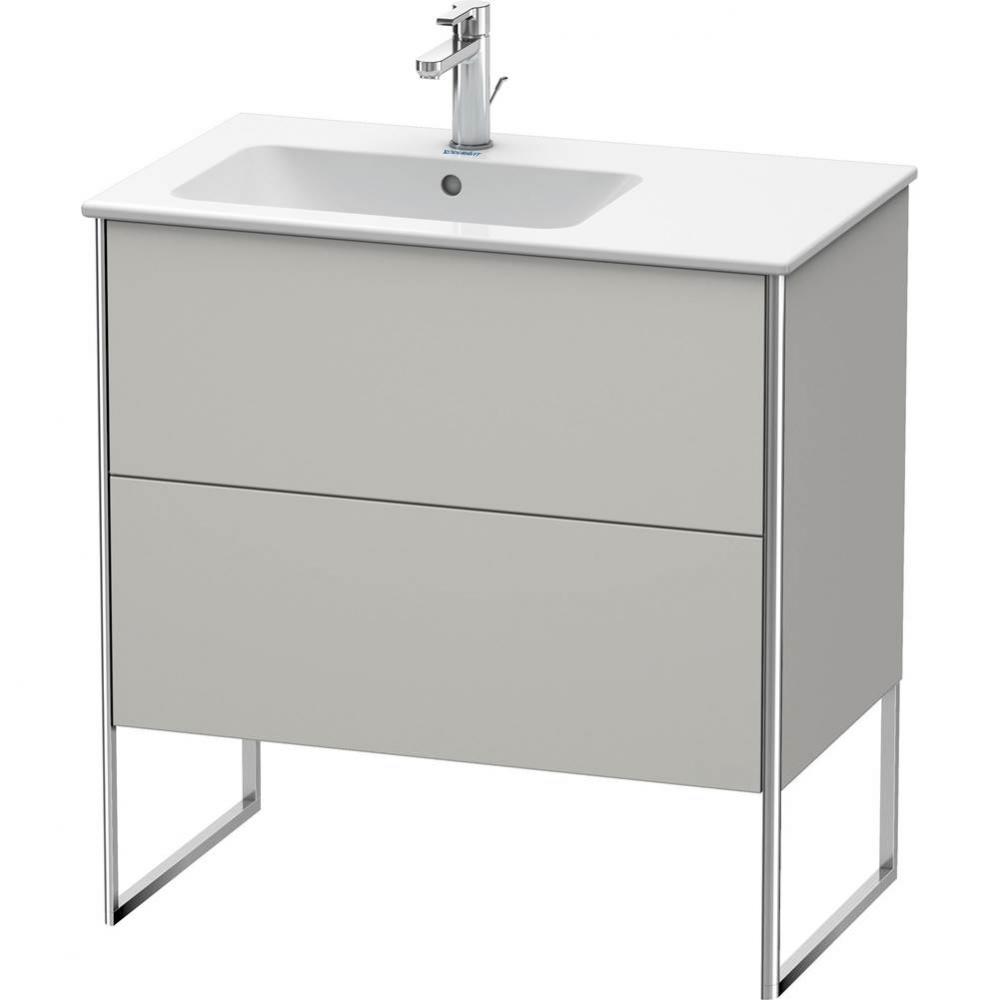 Duravit XSquare Two Drawer Floorstanding Vanity Unit Concrete Gray