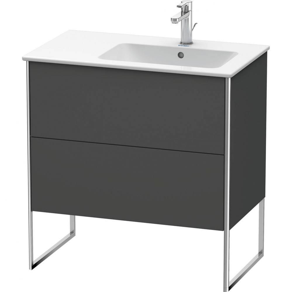 Duravit XSquare Two Drawer Floorstanding Vanity Unit Graphite