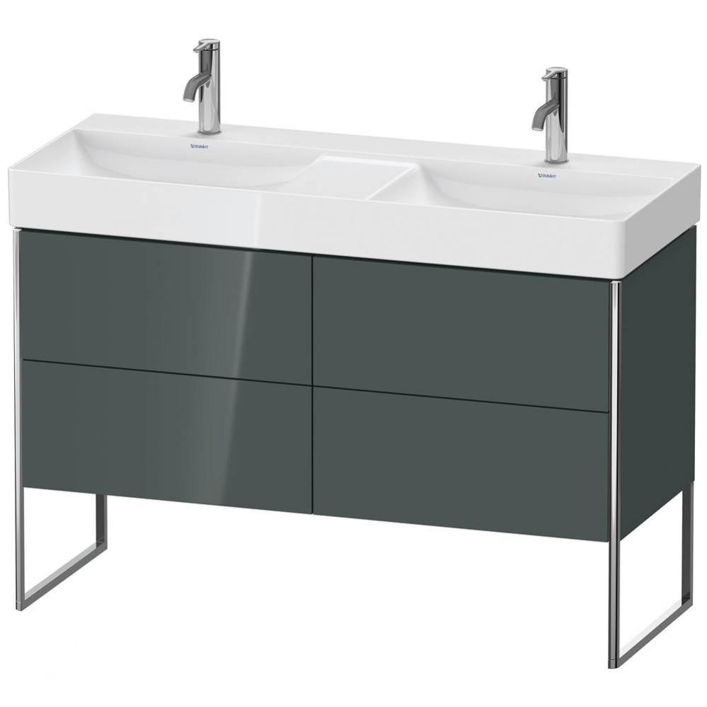 Duravit XSquare Four Drawer Floorstanding Vanity Unit Dolomite Gray