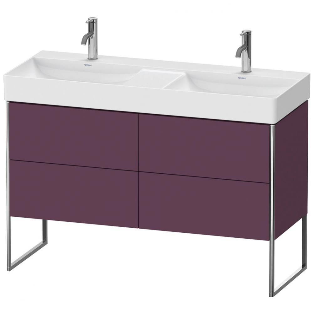 Duravit XSquare Four Drawer Floorstanding Vanity Unit Aubergine