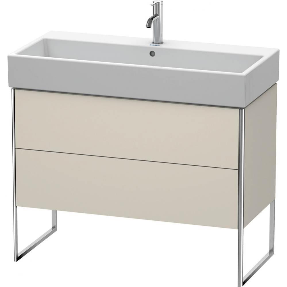 Duravit XSquare Two Drawer Floorstanding Vanity Unit Taupe