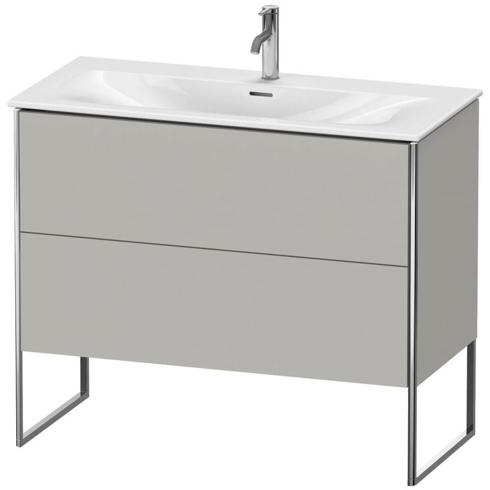 Duravit XSquare Two Drawer Floorstanding Vanity Unit Concrete Gray